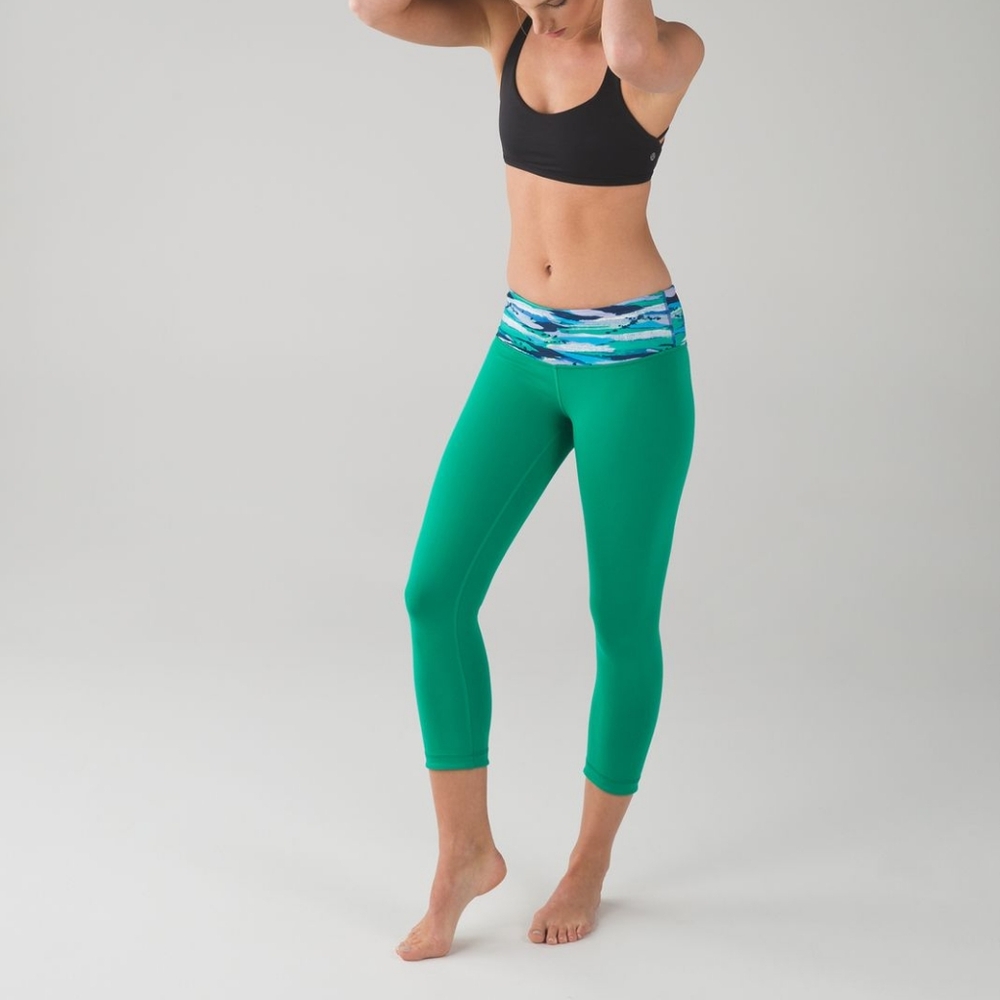 EUC 💎 Lululemon Wunder Under Crop IIIInkwell / Jungle Size 4